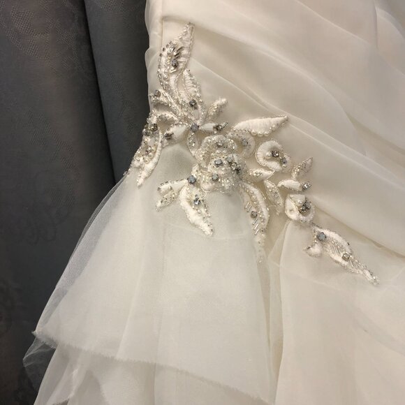 Ruffle-Bottom Mermaid Fit & Flare Bridal Gown, Sexy Flattering Corset Flounced - Picture 6 of 13